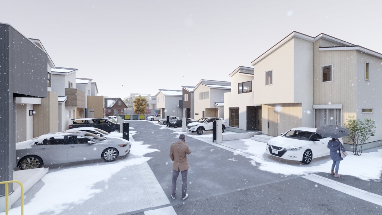 リアルな外観パースを制作します コーディネート提案、建売住宅最適 イメージ7