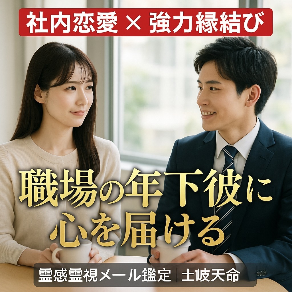 職場の年下彼との恋愛メール鑑定◆強力縁結びします 社内恋愛・年下男性への片思いを霊視鑑定・強力縁結びご祈祷 イメージ1