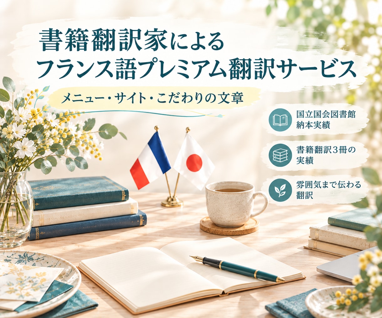 書籍翻訳家によるプレミアム仏語翻訳をします 国立国会図書館に納本された書籍翻訳の実績 イメージ1