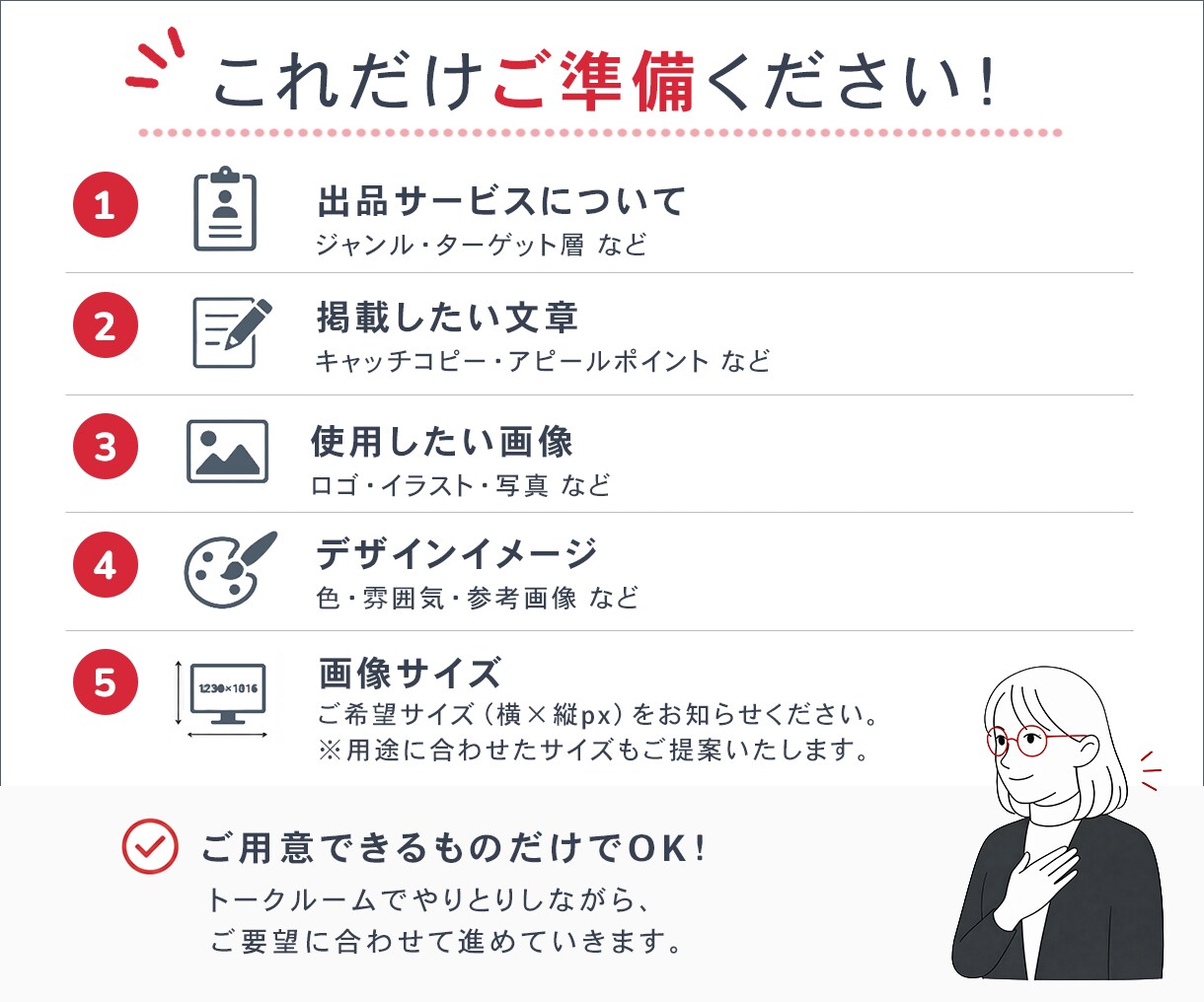 スマホでも見やすい｜Web画像、お作りします ** 小さな画面でも見やすく、わかりやすいデザインへ ** イメージ4