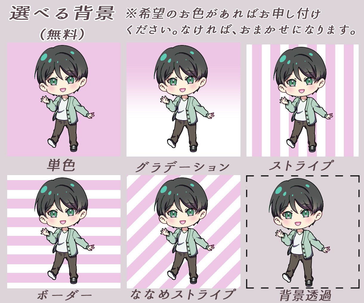 もちぷに♡ミニ・デフォルメキャライラスト作成します ２月末まで表情差分1つ無料♪商用利用可のミニキャライラスト イメージ3