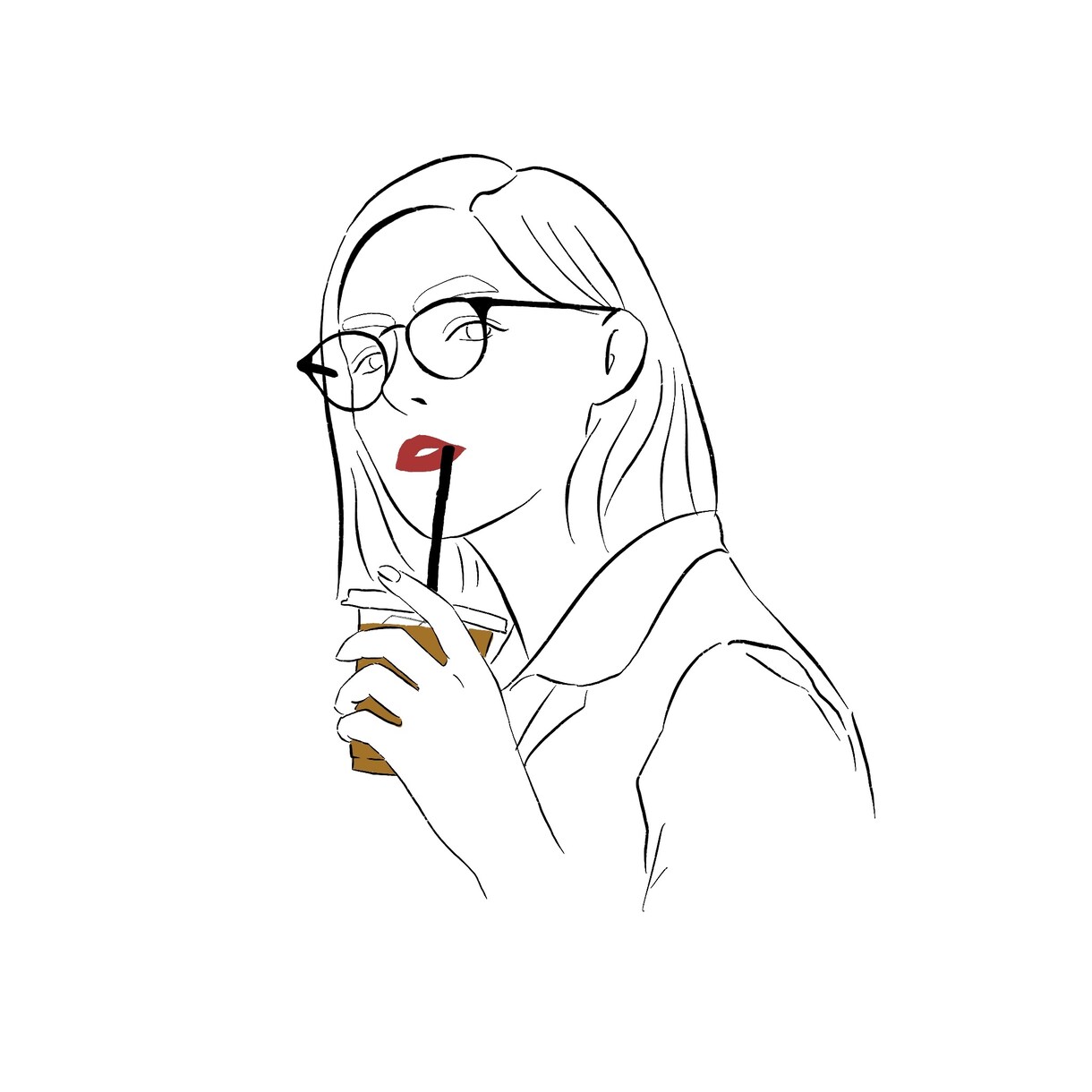 アイコンに使えるおしゃれなイラストを描きます お写真を元に名刺やアイコンに使えるイラストを描きます。 イメージ2