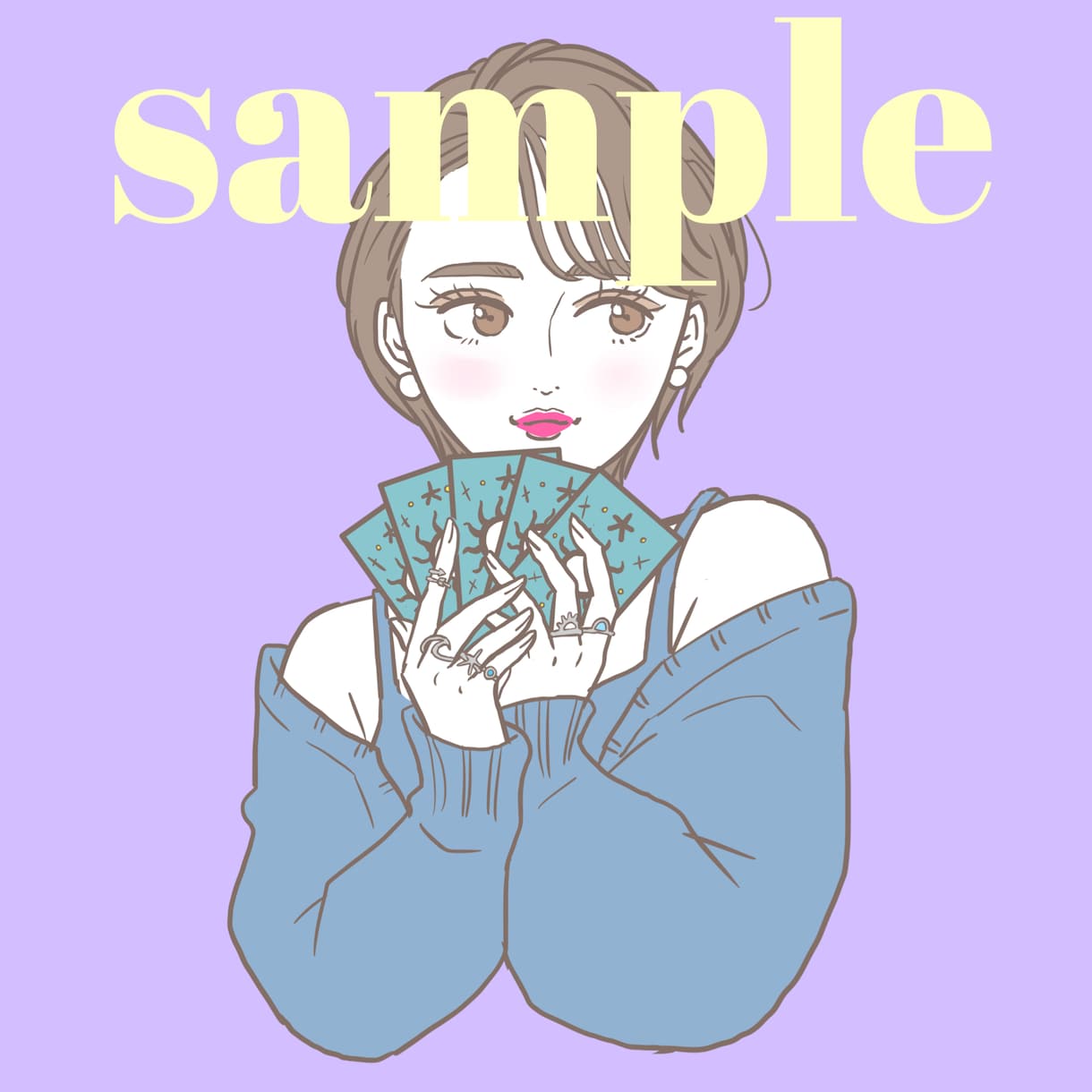 商用可！茶線バージョンイラスト描きます 茶線/ジム/シンプル/挿絵/占い/ふわふわ/星座 イメージ4