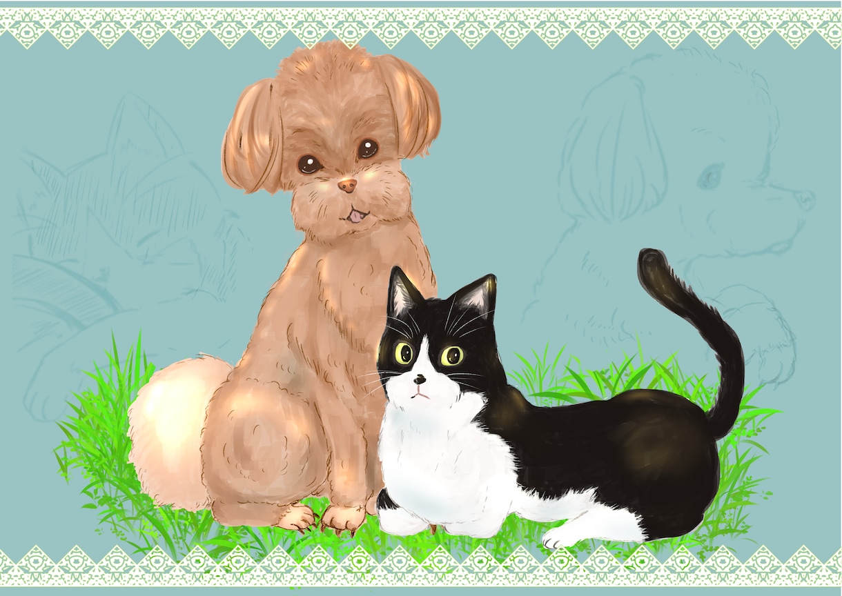 ペット・動物のイラスト描きます 資料写真や特徴に合わせてペットのイラストを可愛く描きます！ イメージ3