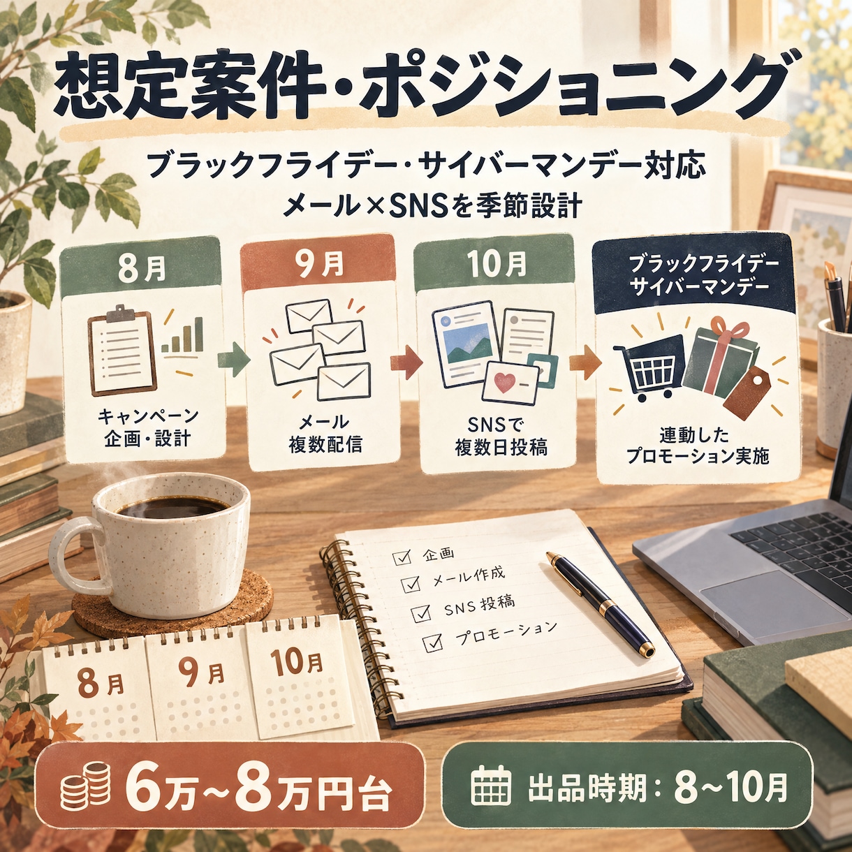 セール時期メール・SNSキット制作提案書作成します メール7通＋SNS30日分。セール商戦の制作案件、型を持って イメージ3