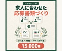 求人に合わせたCV・応募文書作成を支援します 求人票と職歴をもとに、応募書類の準備を効率化 イメージ1
