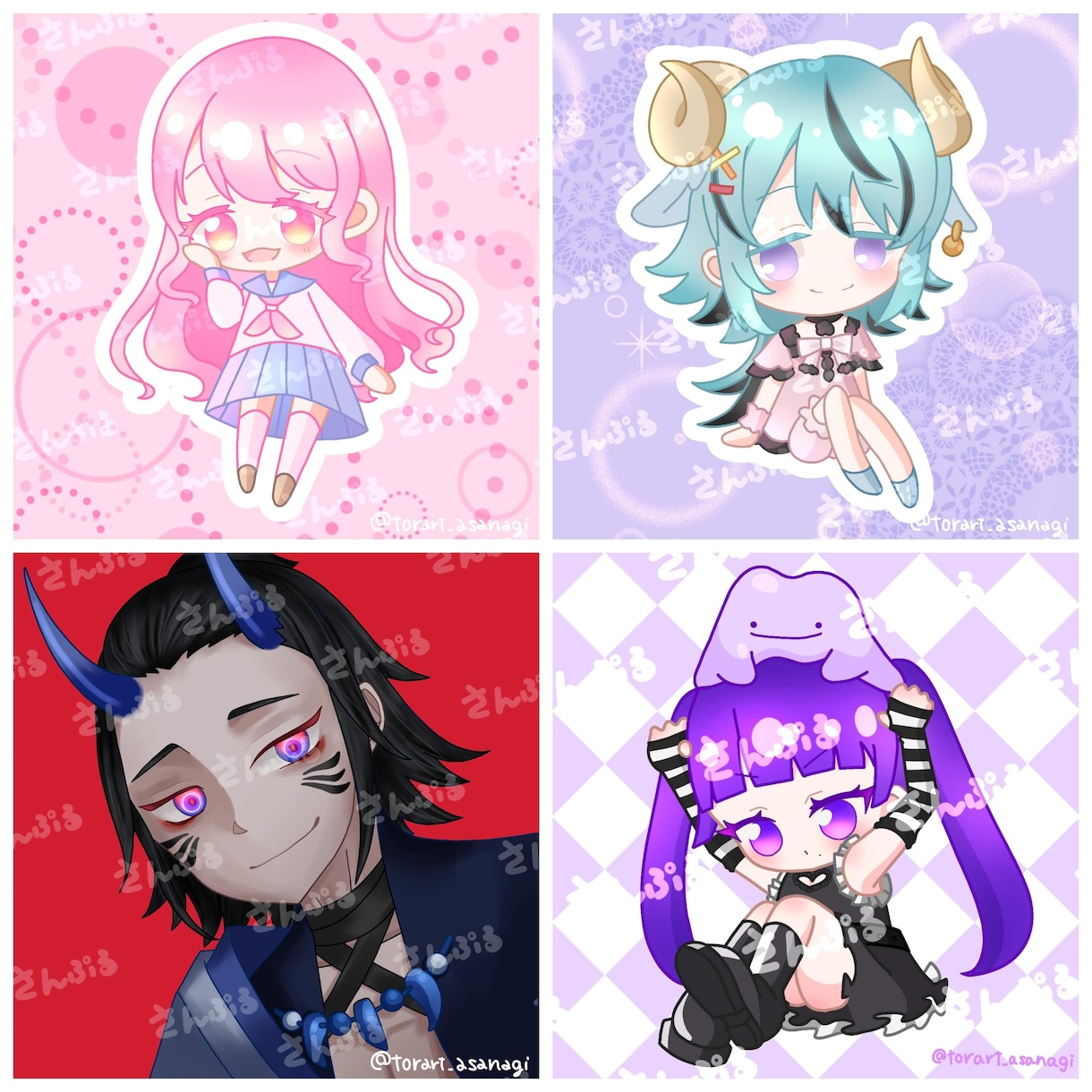 キュートで魅力的なアイコン、SDイラスト制作します アイコン、SDイラストなど！デザインから可能です◎ イメージ4