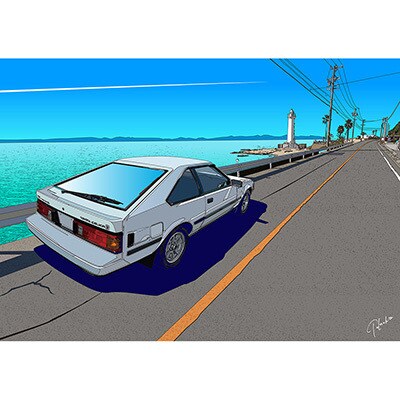 あなたの思い出のお車を描きます 思い出の車、お気に入りの愛車と景色であなただけの記念アートを イメージ7