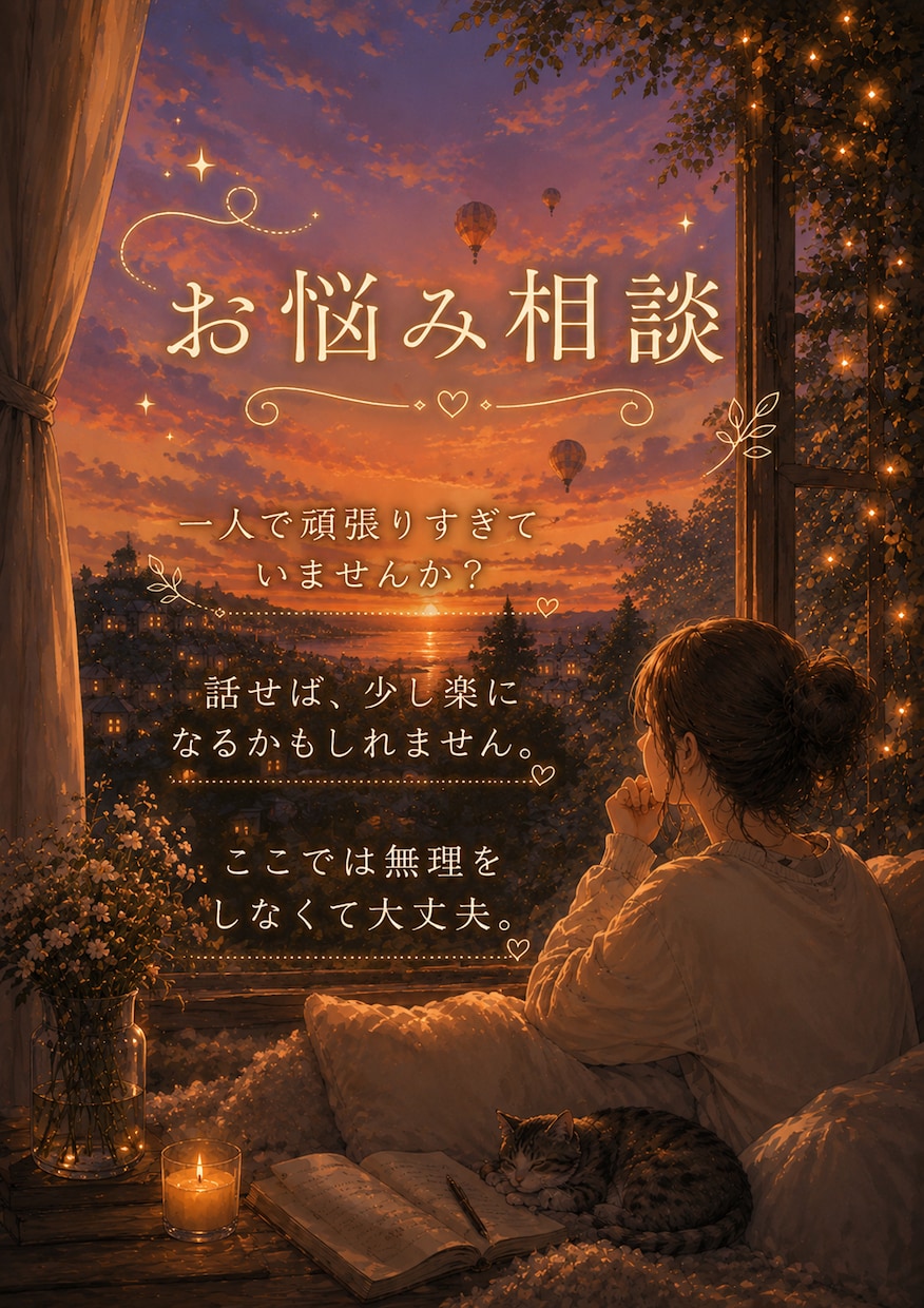 心の悩みに一緒に寄り添います 1人で悩みすぎちゃう時間にいつでもお側に イメージ1