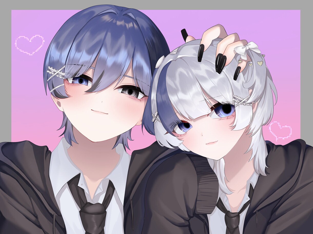 うるつやなアイコンをお描きいたします ✧小さな画面でも可愛く！ペアイラストも大歓迎✧ イメージ2