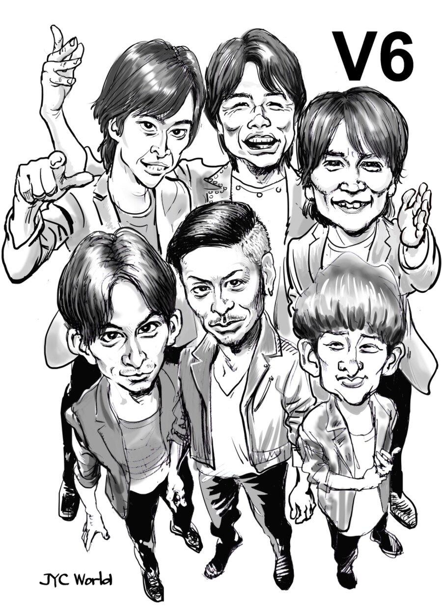 集合似顔絵 & イラスト（3名以上）お描きします Simpleで集合似顔絵ならお任せください イメージ5