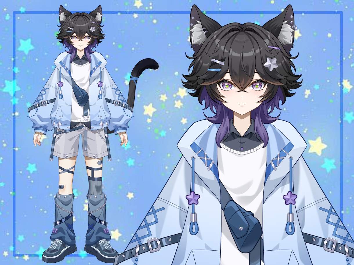 コスパ最強！男女デビューVtuberモデル制作ます 著作権譲渡！修正無制限！高品質！初心者でも安心！一括制作！ イメージ8