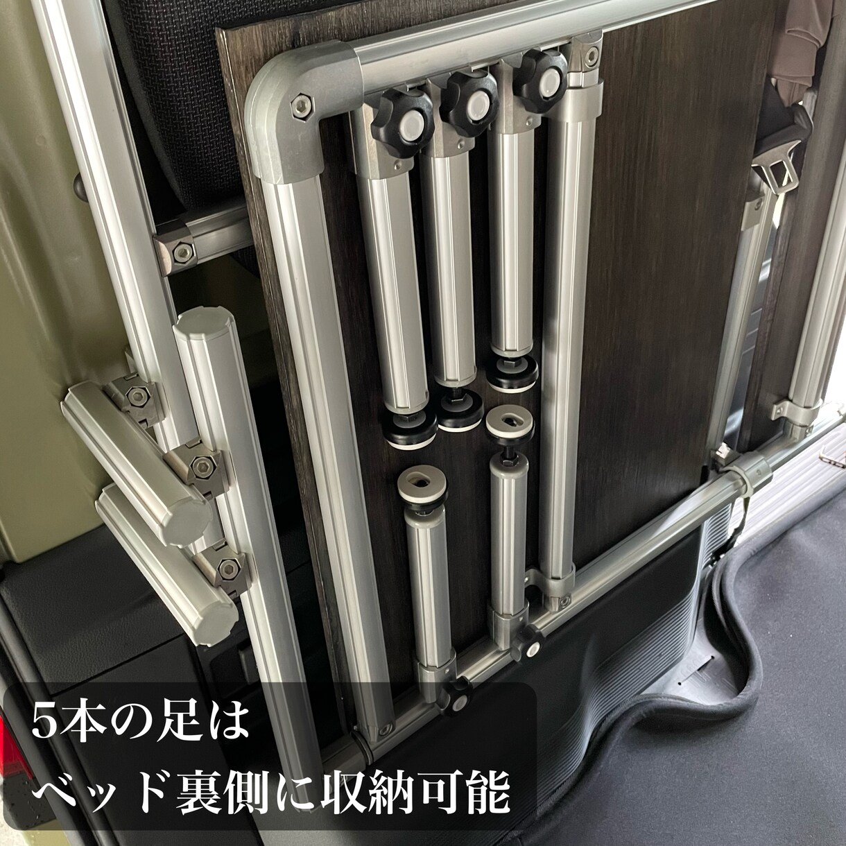 ホンダN-VANのベッドキット製作いたします 折り畳み可能！車中泊やアウトドアに便利な設備！ イメージ5