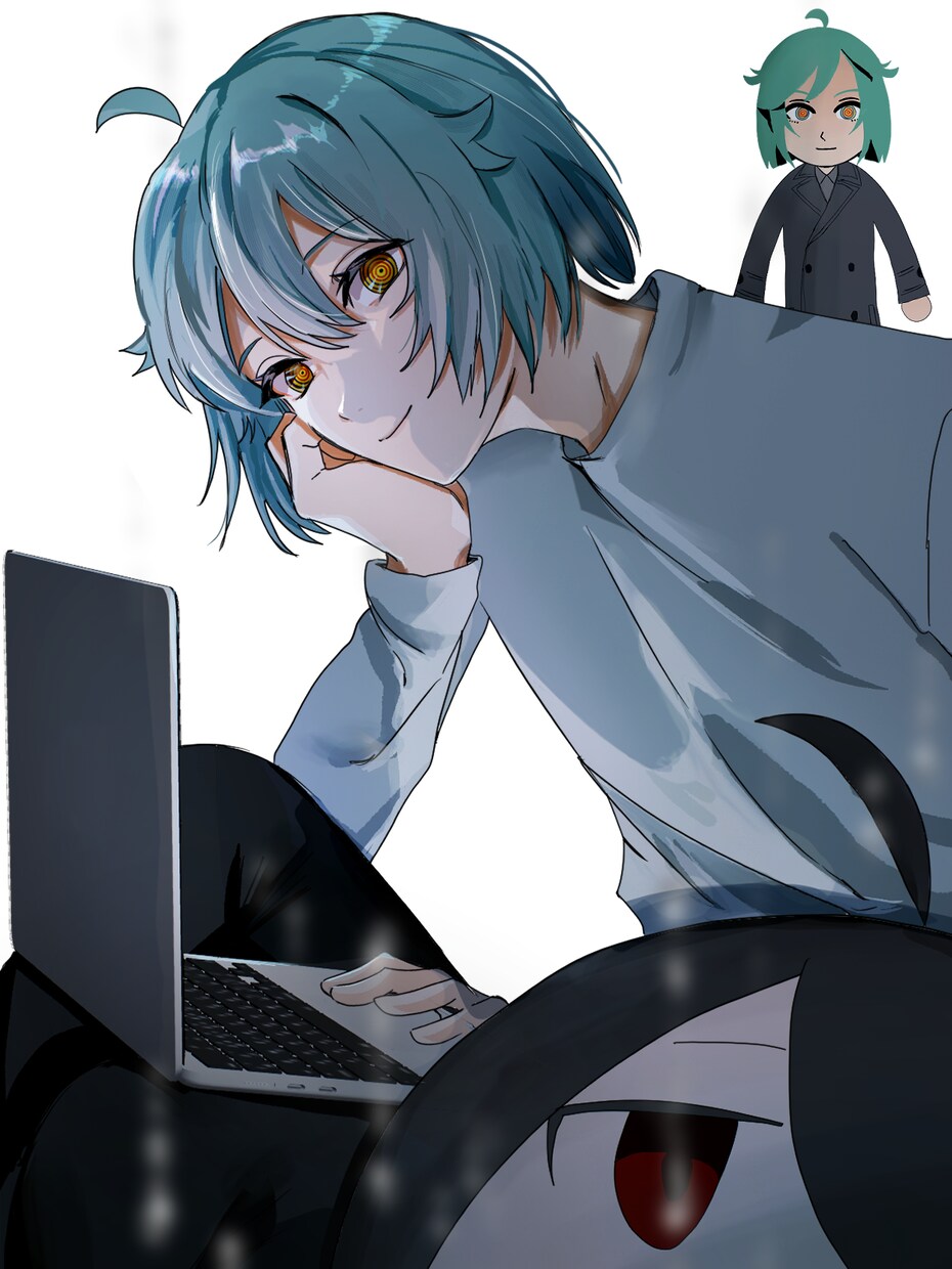 中性的で儚げな雰囲気のイラスト描きます SNSアイコン・一枚絵制作します｜中性的で透明感のある絵柄 イメージ5