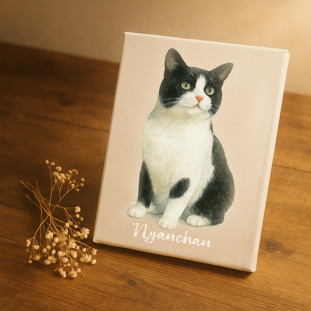 世界に一つだけ！ うちの子 アート作成いたします リアルでおしゃれなペット似顔絵/プレゼントにも最適です！ イメージ1