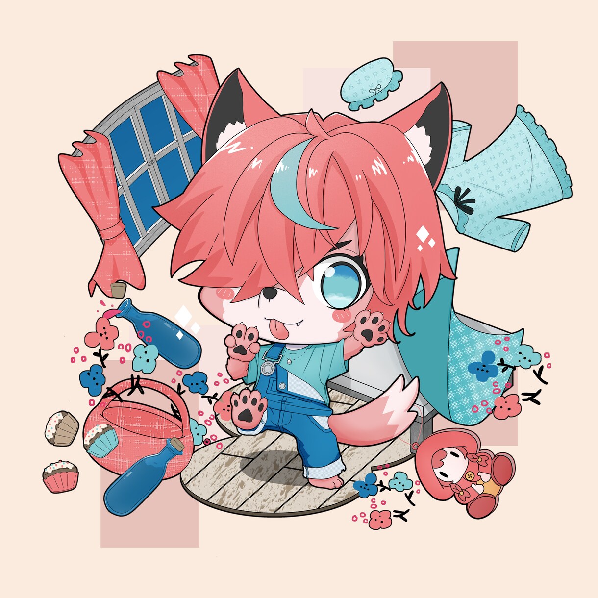 商用OKポップで可愛いSD(ちび)キャラ描きます YouTuberさんなど配信活動などでちびキャラが必要な方へ イメージ4