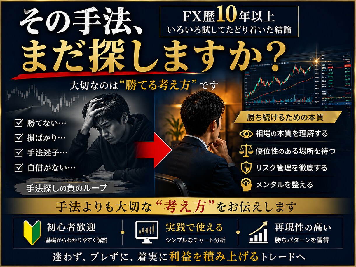 FX専業トレーダーの極意・手堅く勝つ手法伝授します ◉難しいスキルは必要なし◉これでダメなら諦めてください ② イメージ3
