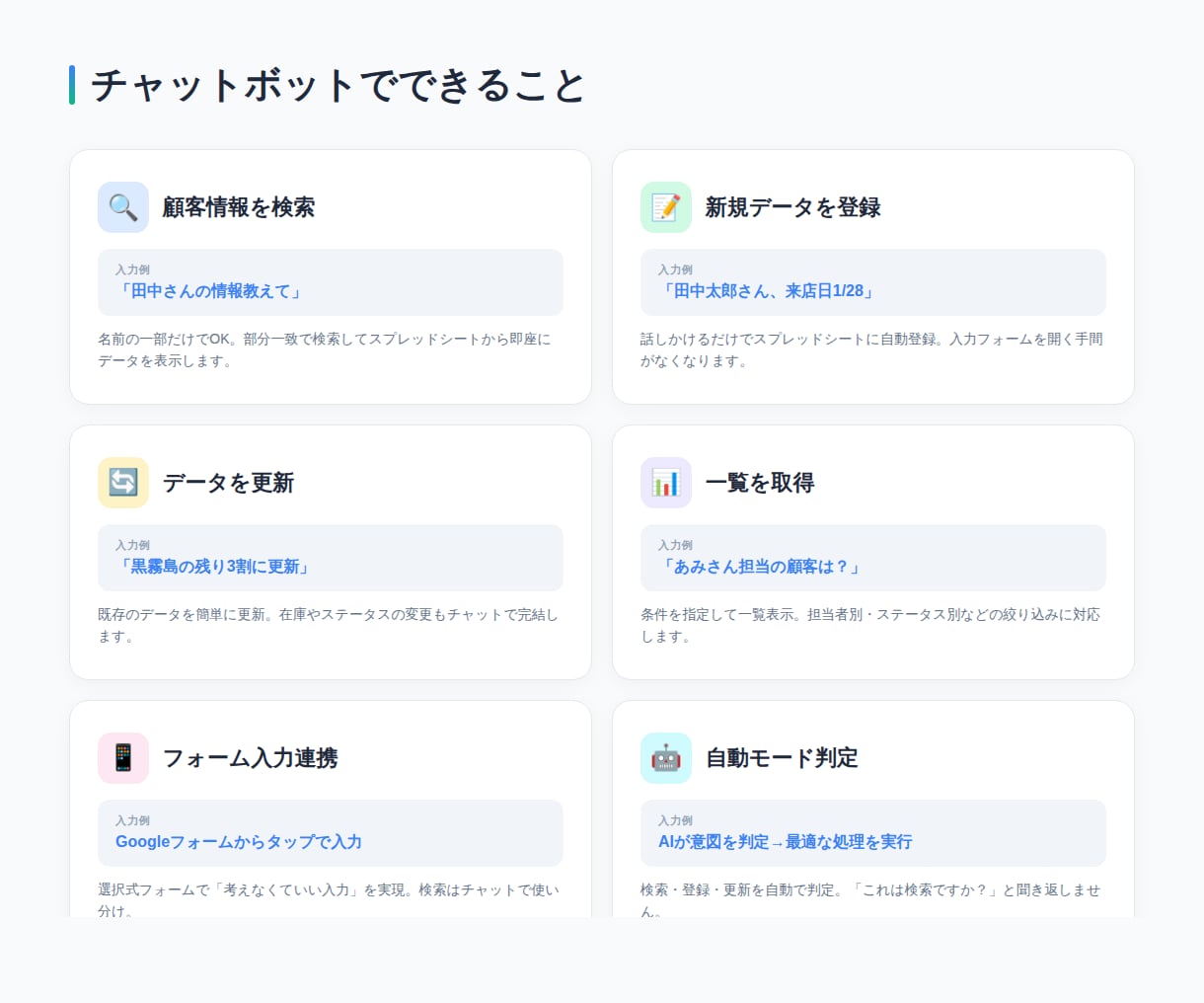 Dify×Sheets連携のAIボットを作ります 顧客管理・在庫確認・問い合わせ対応をチャットで自動化 イメージ9