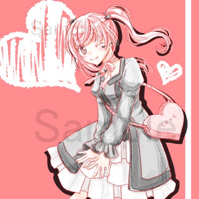 アイコン用女の子のイラスト描きます イメージカラーの女の子（ランダム） イメージ4