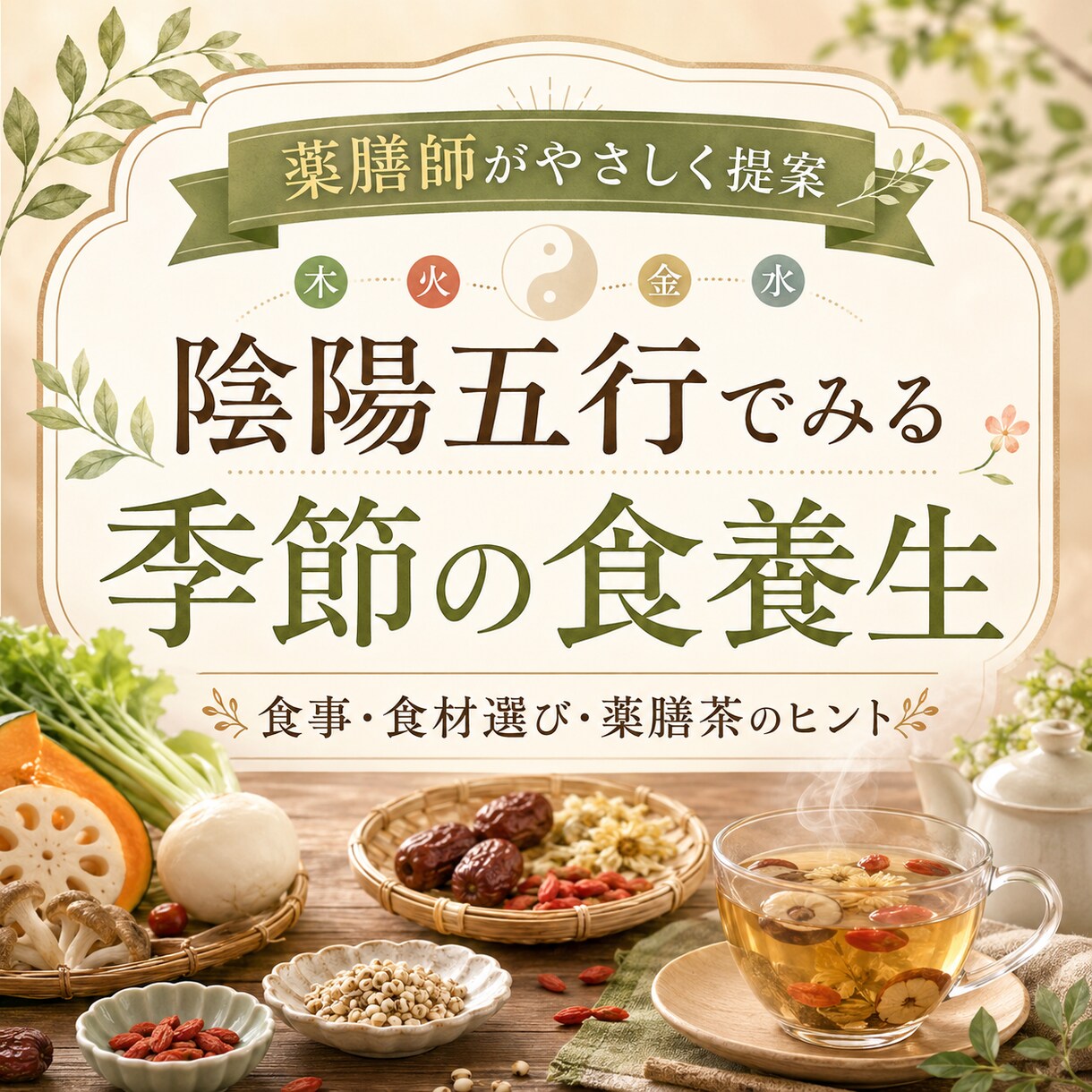 薬膳師が食養生をやさしく提案します 陰陽五行と季節養生の食事ヒント イメージ1