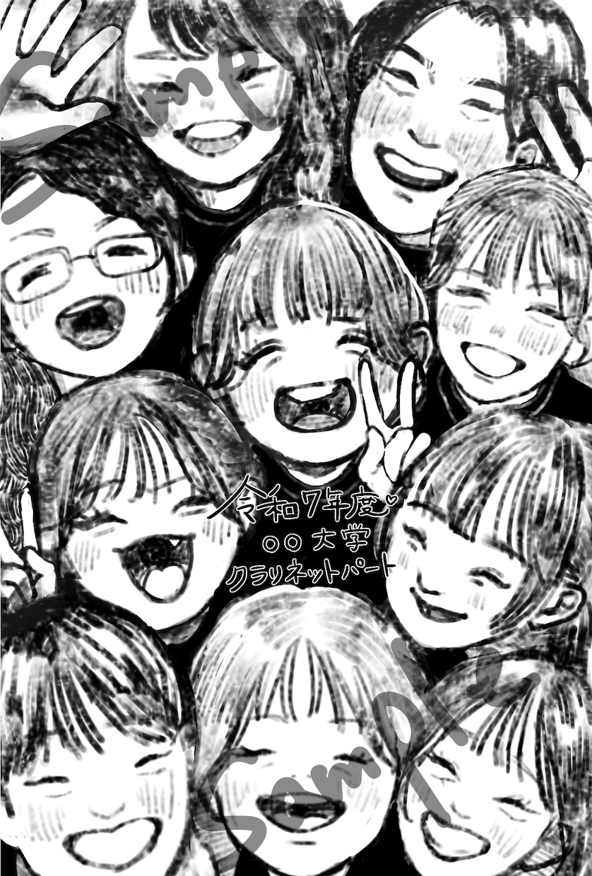 やさしく、あたたかい雰囲気の似顔絵をお描きします 卒業・お別れ・お誕生日・記念日に イメージ4