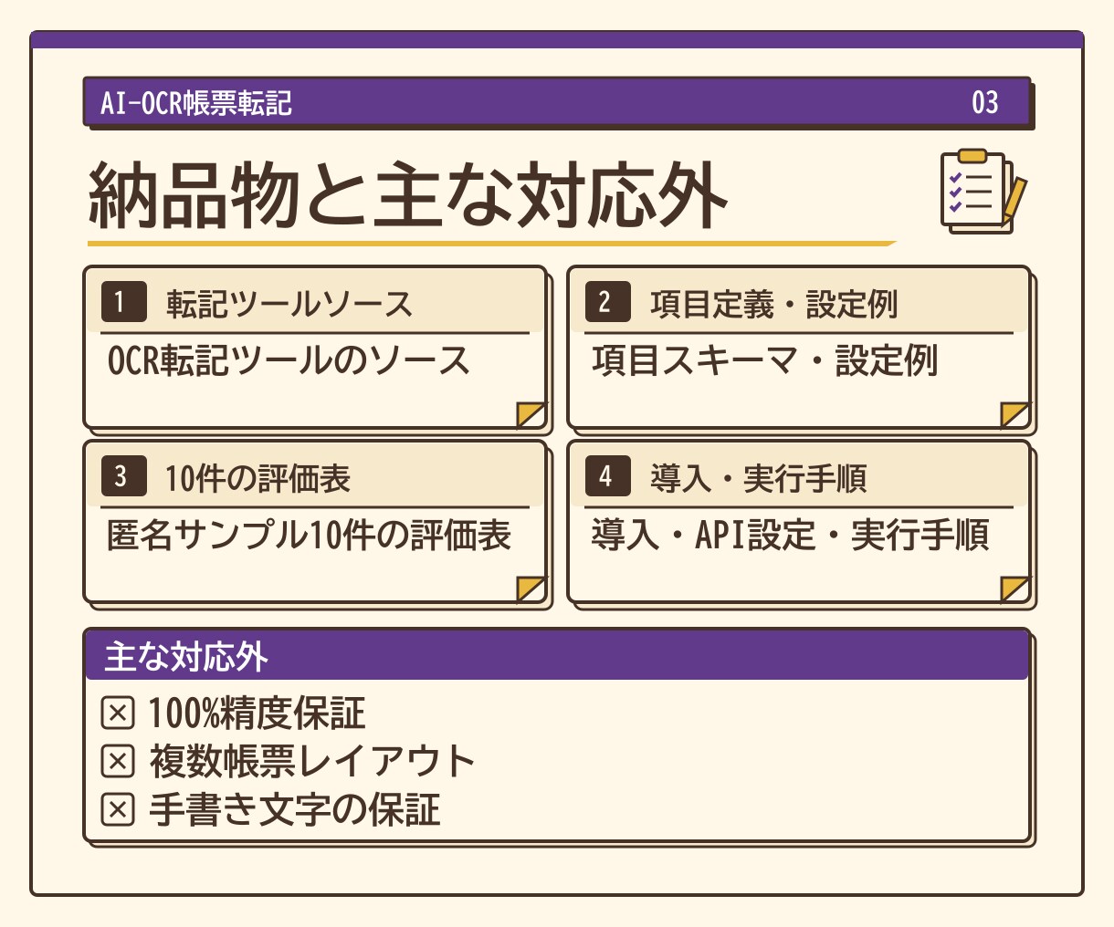 AI-OCR転記ツールを開発します 1帳票10項目を抽出し要確認箇所付きで表へ出力 イメージ3