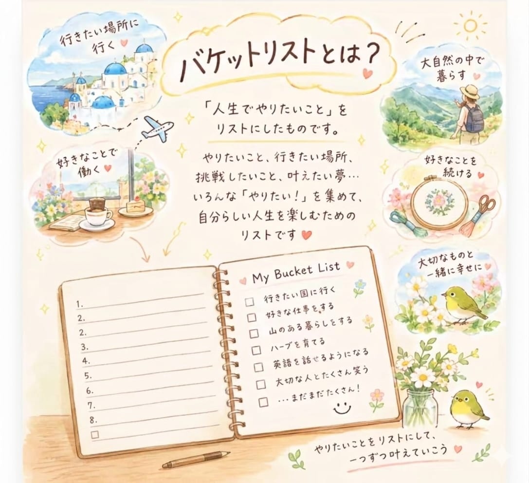 英語のバケットリスト一緒に作ります 単語を繋げるだけでOK！気軽に楽しむワークショップ イメージ1