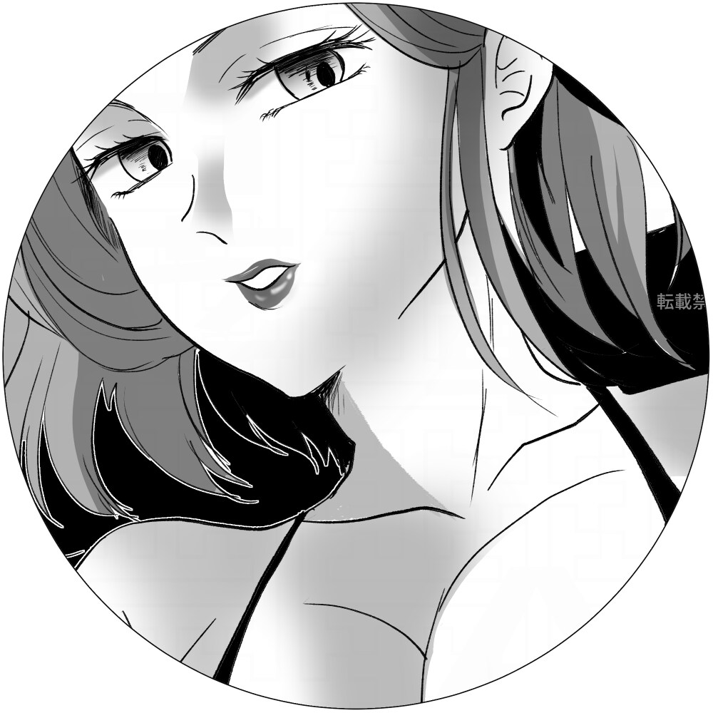 女性キャラのモノクロアイコン承ります 美しい女性のモノクロアイコンはいかがですか？ イメージ1