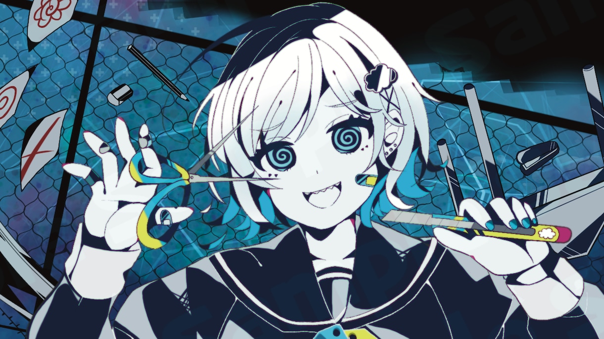 歌ってみた、動画イラスト描きます お急ぎ便7日〜納期あります!絵柄寄せも可能です◎ イメージ6