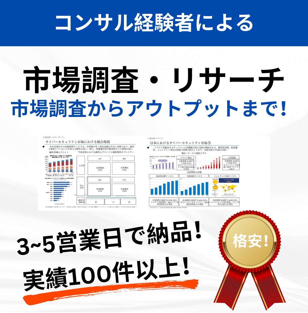 ビジネス代行バトラーズ！市場調査を代行します 高品質のアウトプットを提供致します！ イメージ1