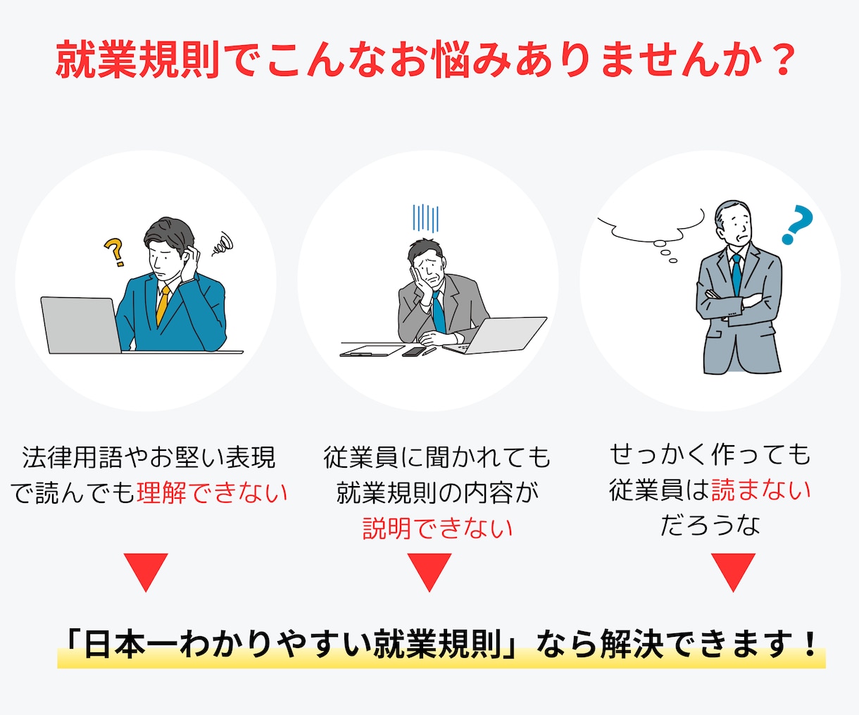 日本一わかりやすい就業規則を作成します 解りやすい表現、読みやすさ、理解しやすさにこだわった就業規則 イメージ2