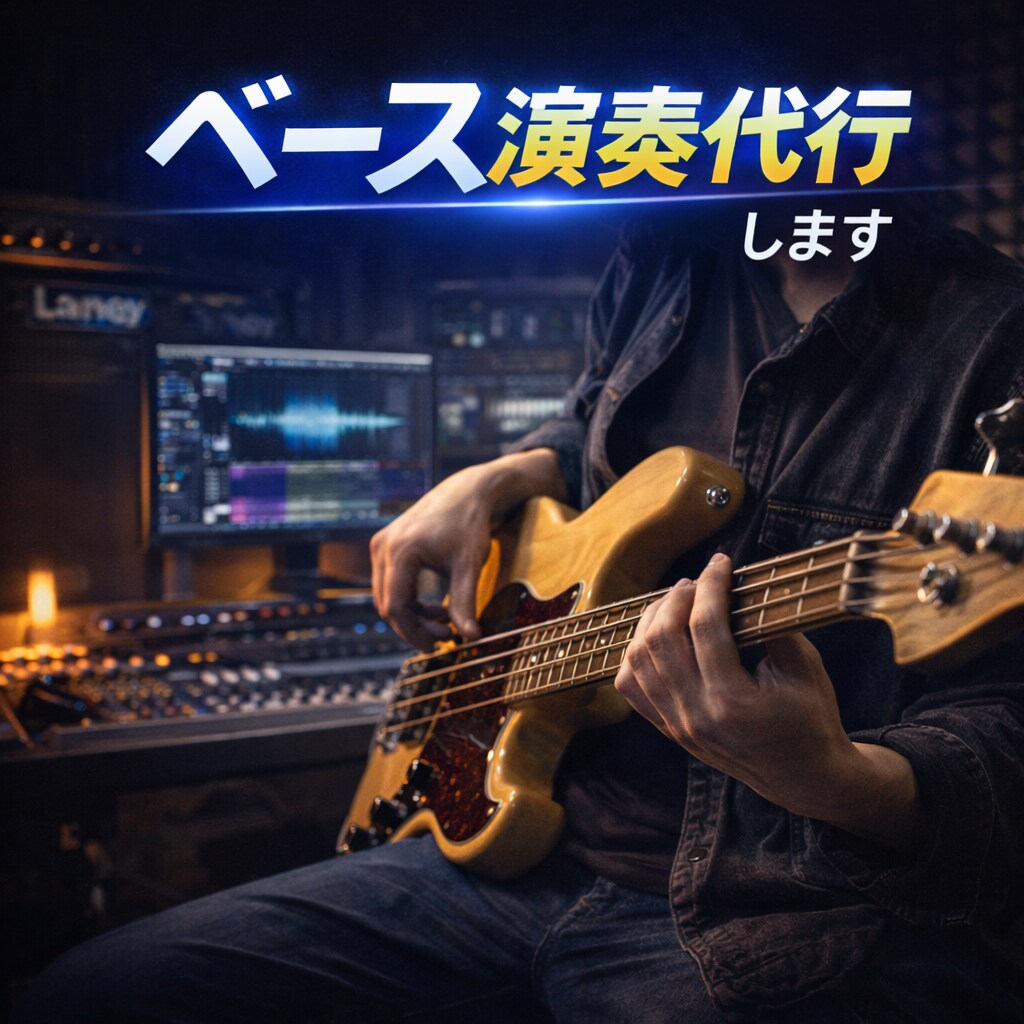 歌や曲に合うベースを入れます 歌・オケに自然に馴染むギタートラックを作ります イメージ1