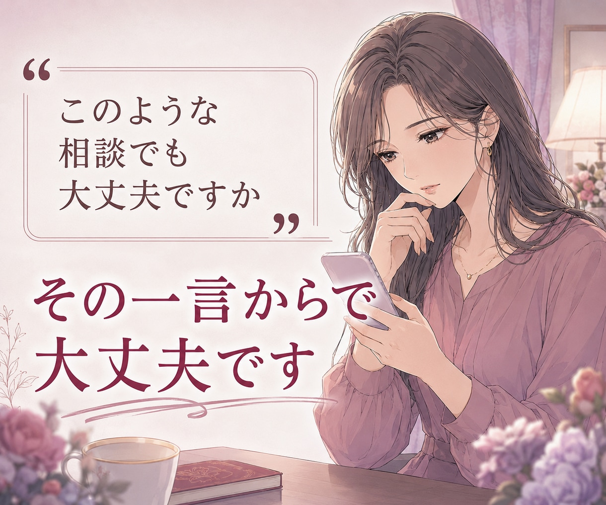 女性限定｜誰にも話せない恋愛事情をお聞きします 複雑な関係も否定せず、男性目線を交えて一緒に整理します イメージ3