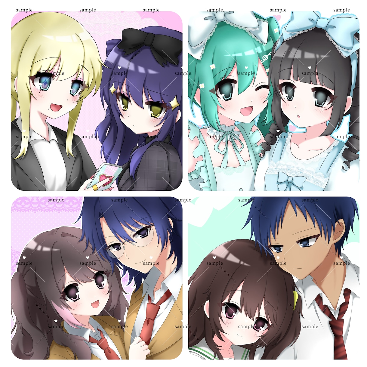 平成萌え絵風イラスト描きます 夢絵、コテ単、立ち絵など萌え絵イラストで描かせてください♬ イメージ4