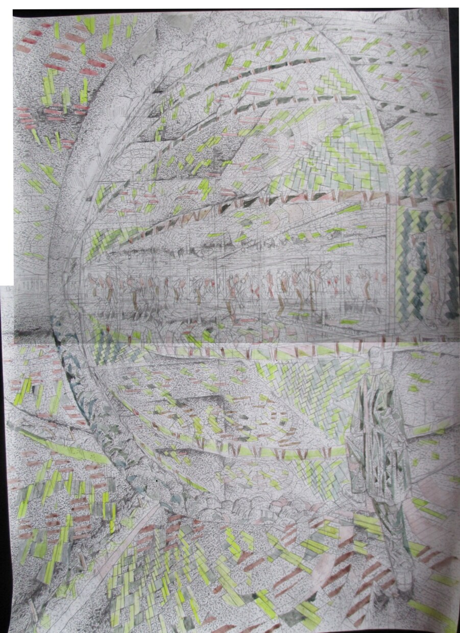 ポスターカラーとシャープペンで描きます 20時間かかりますコピー用紙に天描で描きす イメージ1