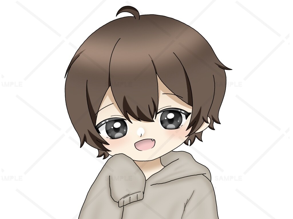 最短即日納品！萌え袖パーカー量産イラスト描きます SNS等のアイコンなどの使用可！ イメージ2