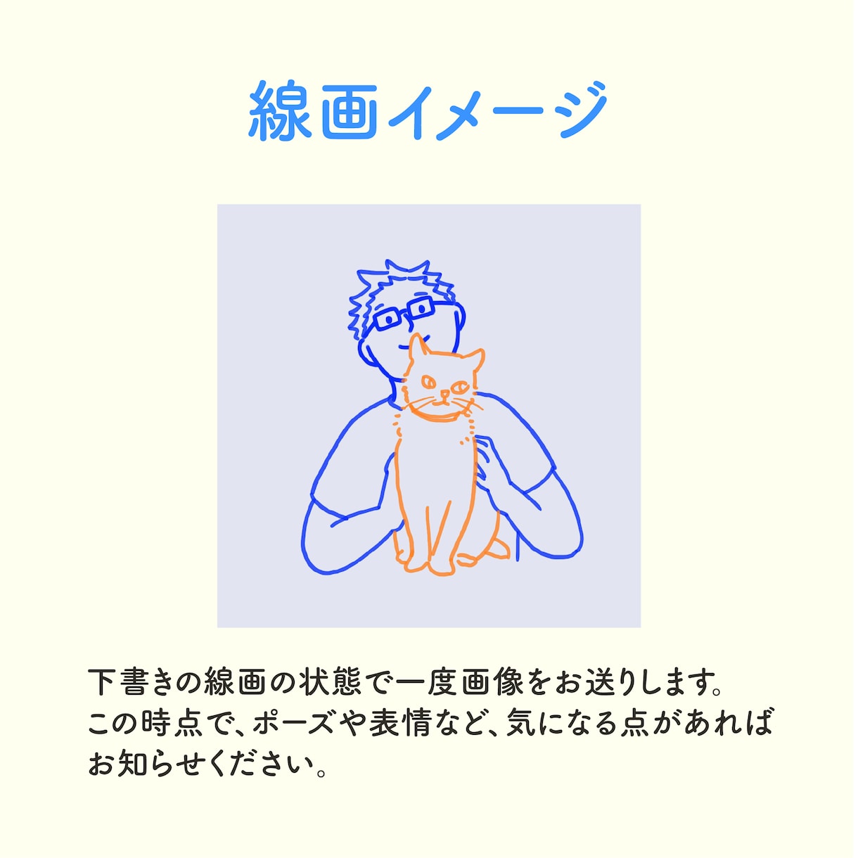 猫とあなたのツーショットアイコンお描きします ペットとあなたの素敵な関係をアイコンにします イメージ5