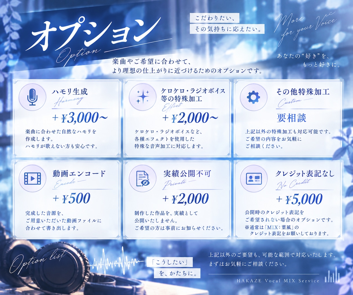 歌ってみたのMIXを丁寧に仕上げます 歌声に寄り添い、楽曲の世界観を大切にしたMIX イメージ2