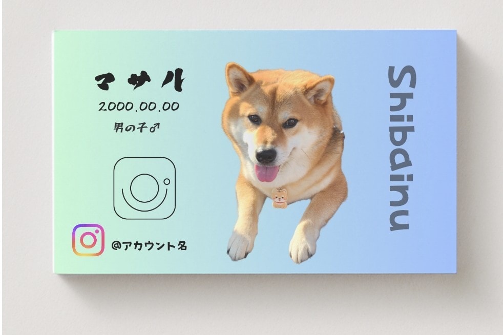 可愛い犬用名刺作ります うちの子名刺、犬用名刺、ペット名刺 イメージ2