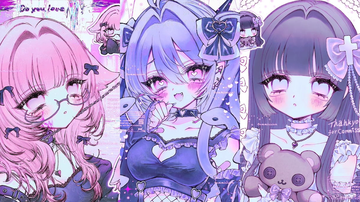 オーダーメイドでイラストお描きします 活動用イラストや動画サムネイルなど何でもご相談ください！ イメージ4
