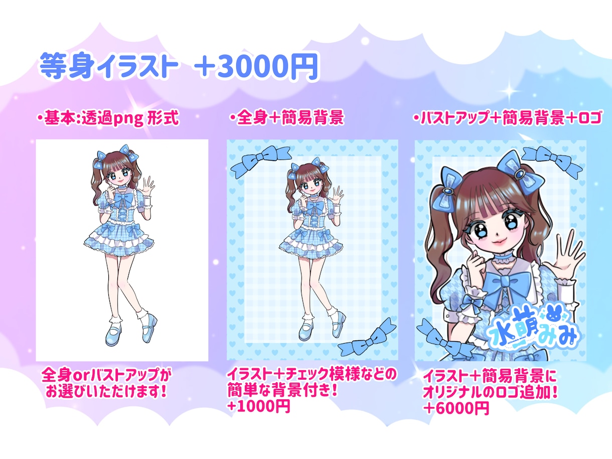 かわいいアイドルイラストを制作します かわいいアイドル、推しの単体イラストを制作します！ イメージ3