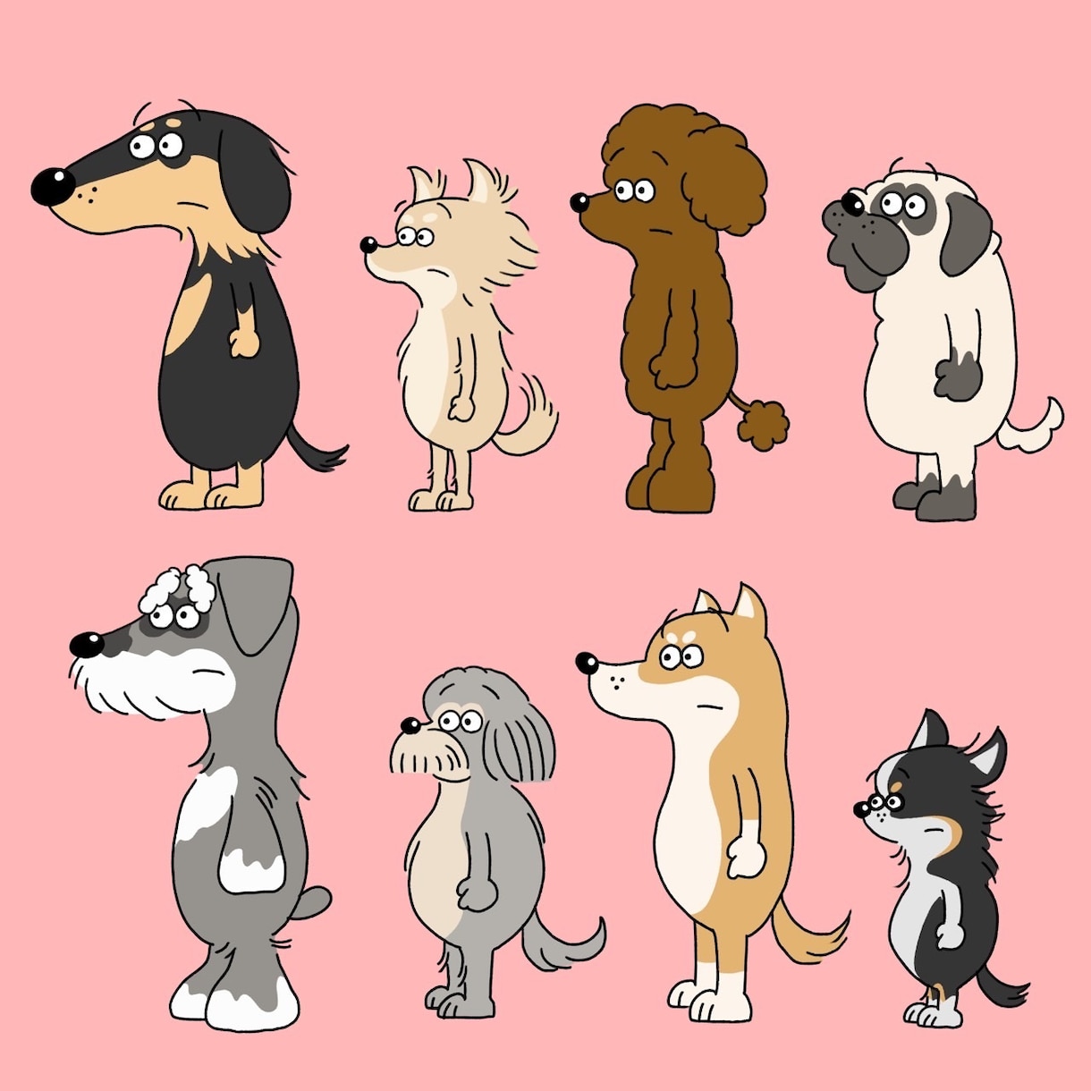 とぼけ顔が愛しい！デフォルメ犬イラストお描きします 見れば見るほどクセになる、あの子のとぼけ顔 イメージ10