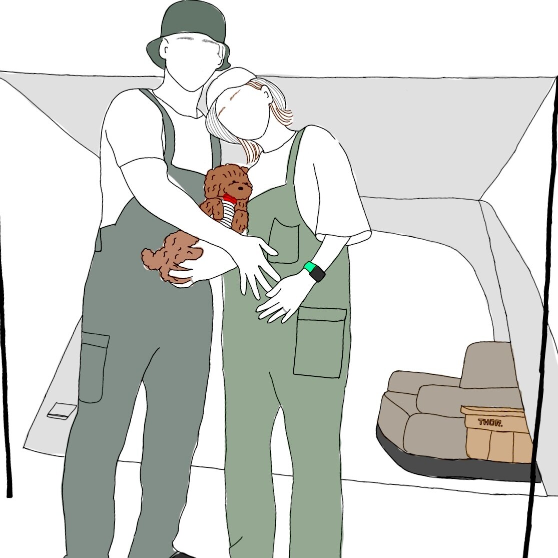 写真からやさしいタッチの線画イラストをお描きします やさしい線とぬくもりを思い出に。SNSやアイコンにどうぞ♩ イメージ3