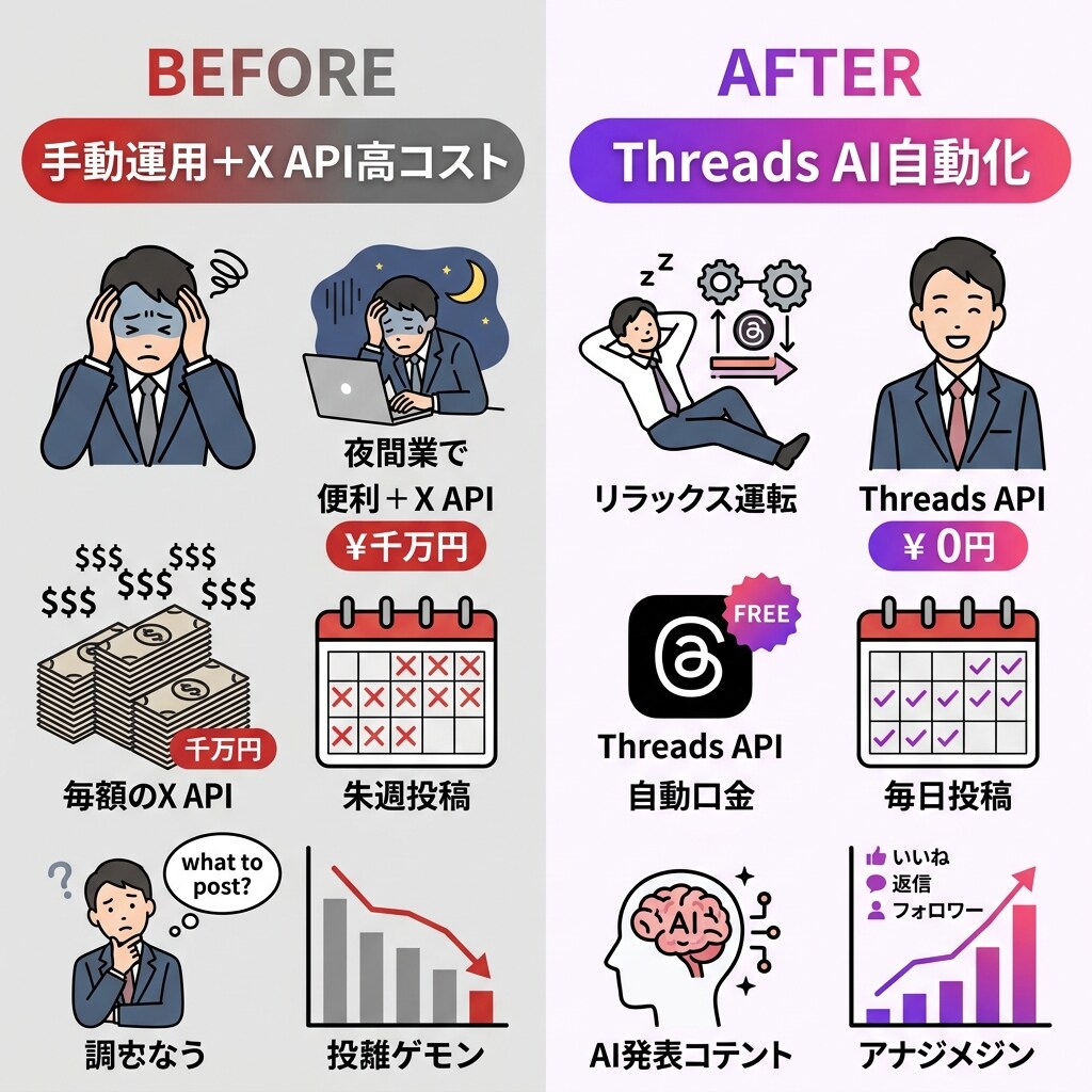 Threads自動投稿ツール。全行程を自動化します API完全無料！月500円以下で動くThreads専用ツール イメージ3