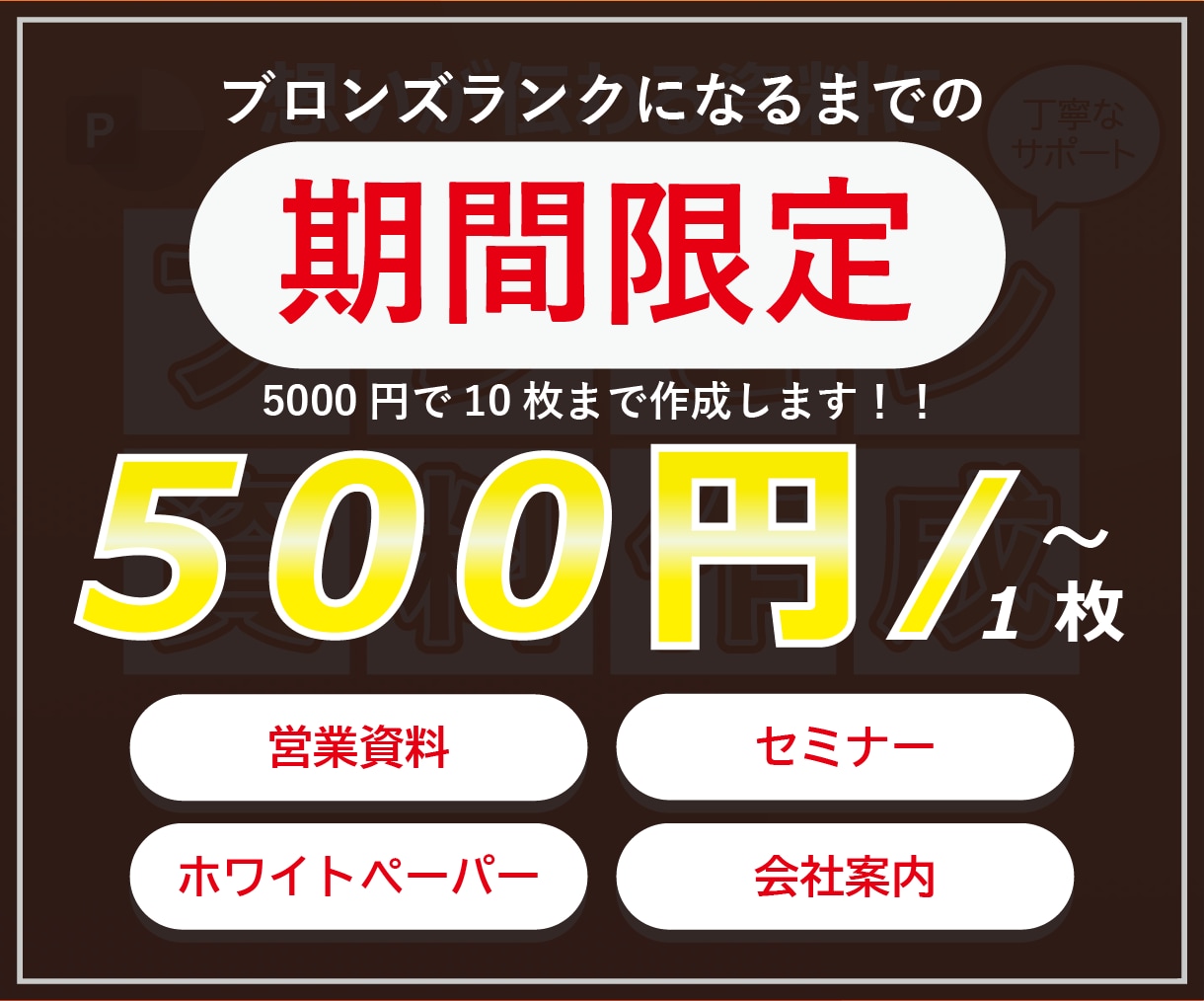 ターゲットに合わせた適切なパワポ資料を作成します ロジカル×デザイン 目的・用途に合わせた資料設計が得意です イメージ1
