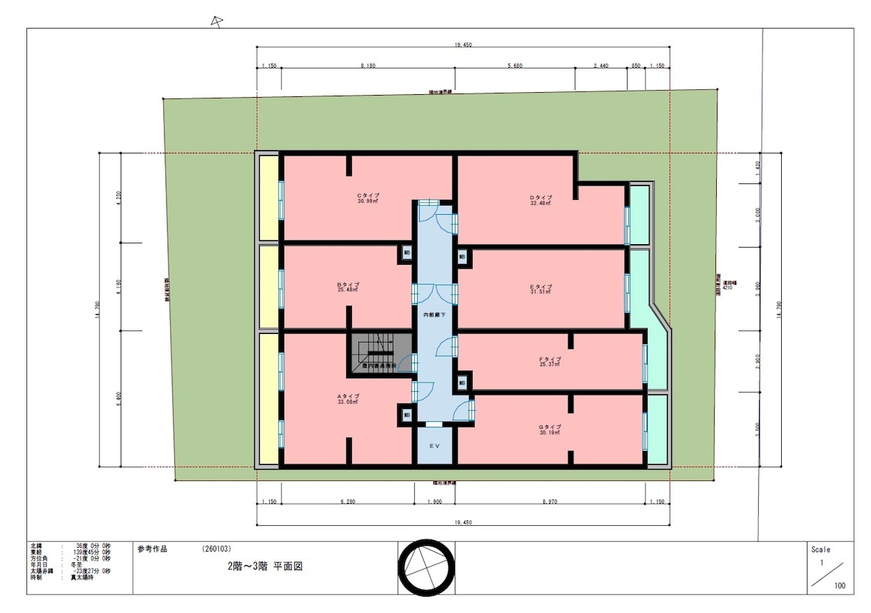 東京都内　賃貸マンションのボリューム設計をします 日影、天空率を駆使した設計をします イメージ1