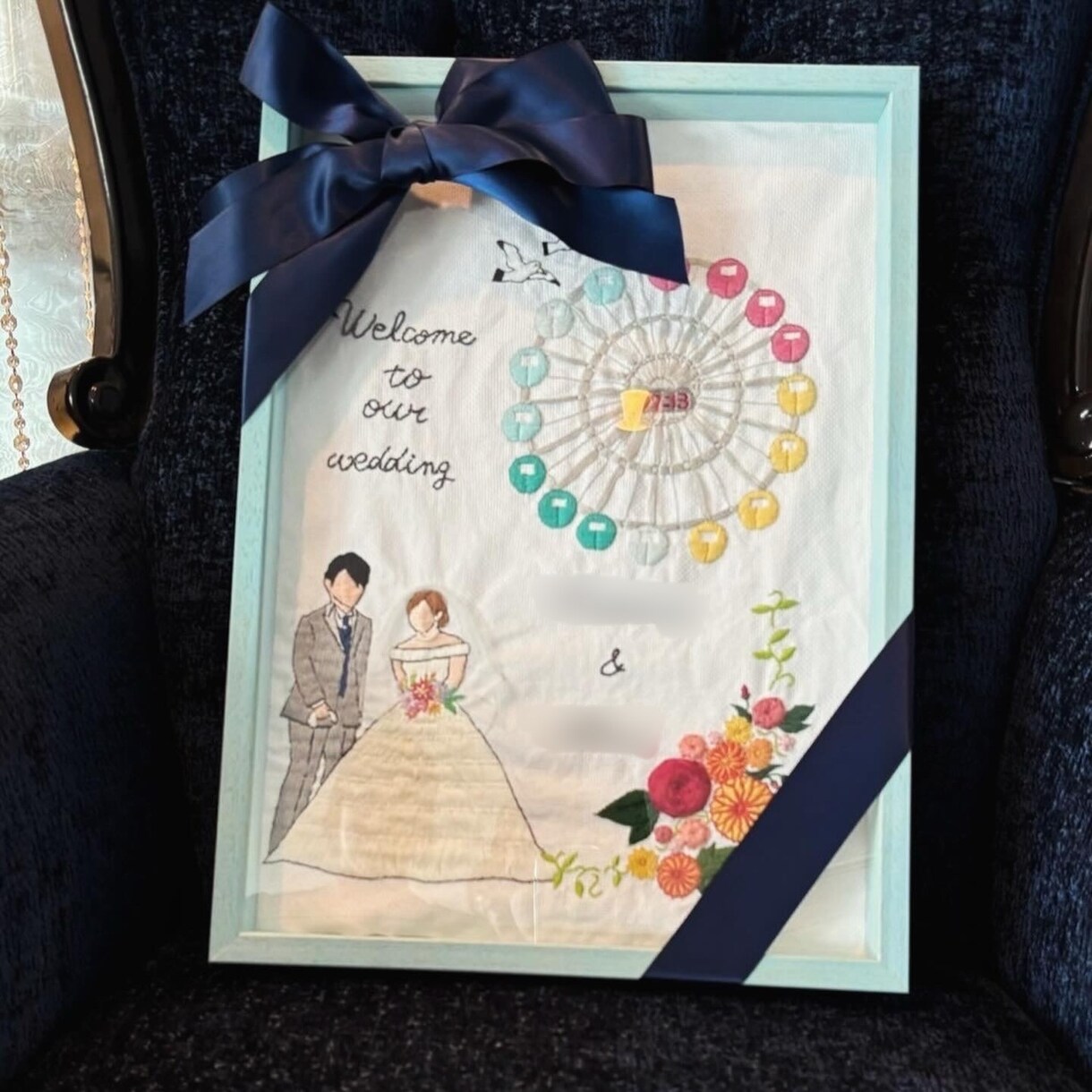 世界に１つ♡刺繍ウェルカムボード作製します 人生で最高に幸せな日を彩るお手伝いをさせてください♡ イメージ1