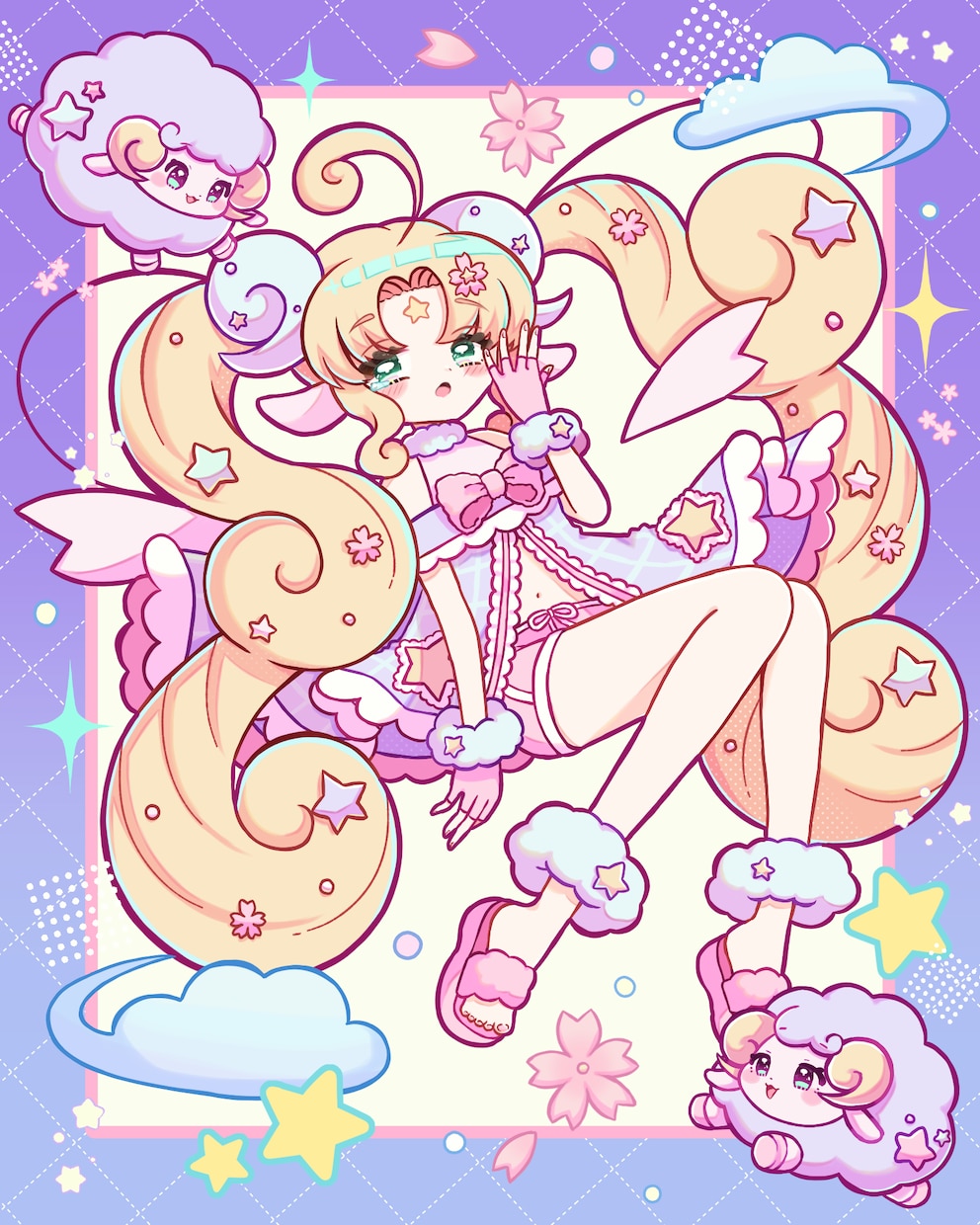 ポップでファンシーな可愛いイラスト描きます MV、歌ってみた、アイドルグッズ、CDジャケなどに！ イメージ9