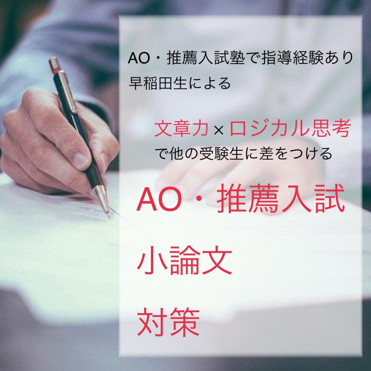 あなたの小論文を４つの評価基準のもと添削します 【2回まで繰り返し添削】どんな問題文でも柔軟に対応できる力を イメージ1