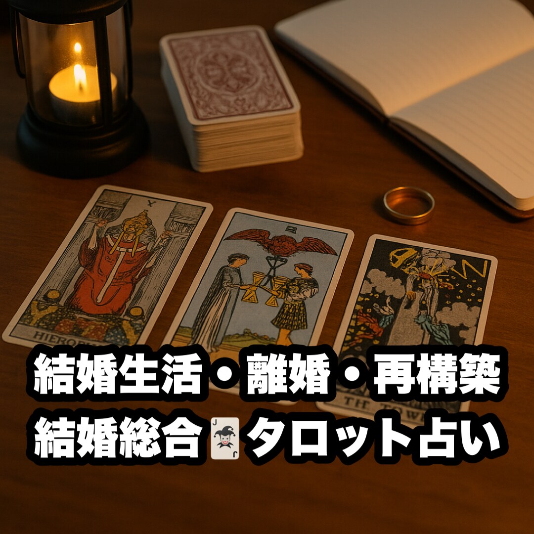 離婚・再構築・生活・・・結婚生活の悩みを占います 結論を出す、その前に！タロットで心の中の整理をお勧め！ イメージ6